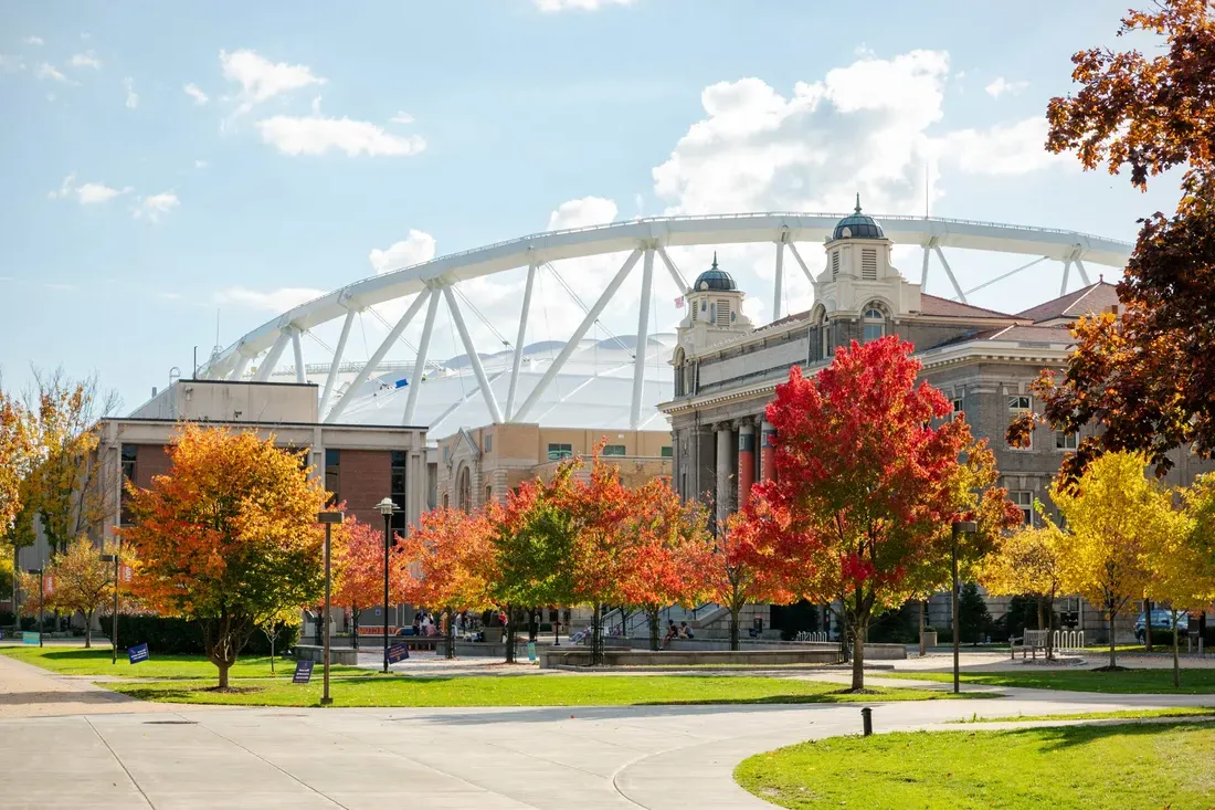 Shaw Quad in the Fall.